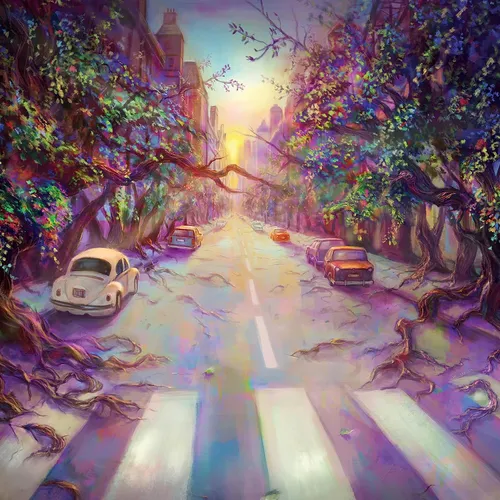 Various Artists - Abbey Road Reimagined - A Tribute To The Beatles vinyl record cover