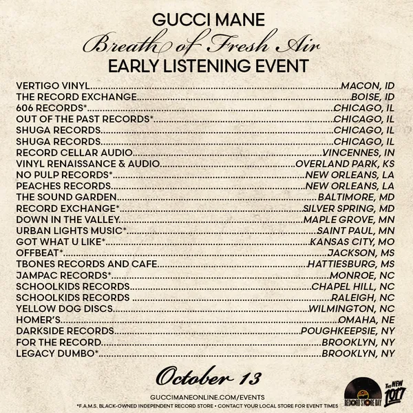 Gucci Mane - Breath Of Fresh Air - Early Listening Event