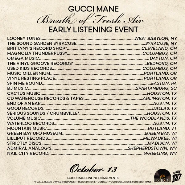 Gucci Mane - Breath Of Fresh Air - Early Listening Event