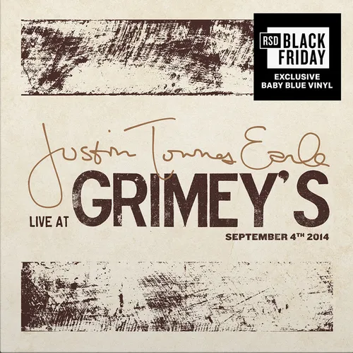 Justin Townes Earle - Live at Grimey's vinyl record cover