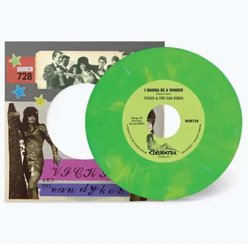 Vickie & The Van Dykes - I Wanna Be a Winner b/w Outcast [Peach & White Marble Vinyl Single]