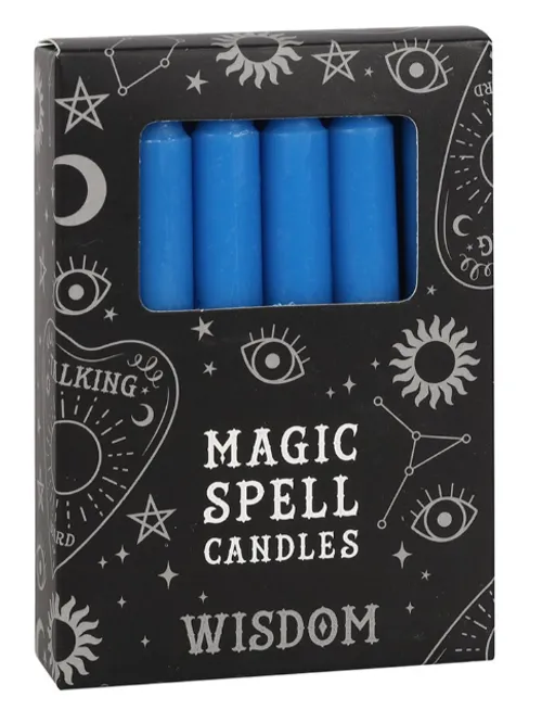 Candle - Blue Wisdom Magic Spell