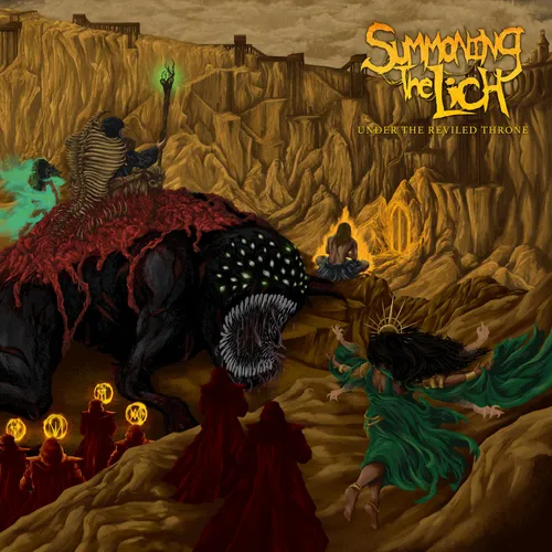 SUMMONING THE LICH	 - Under the Reviled Throne [Transparent Yellow w/Heavy Black & Red Splatter LP]