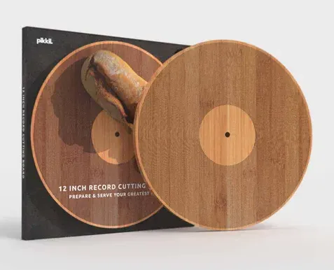 Wooden record cutting board