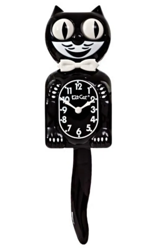 Clock - [Black Kitty Cat Clock - LARGE]