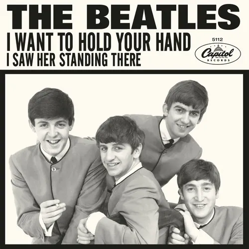 The Beatles - I Wanna Hold Your Hand" b/w "I Saw Her Standing There vinyl record cover