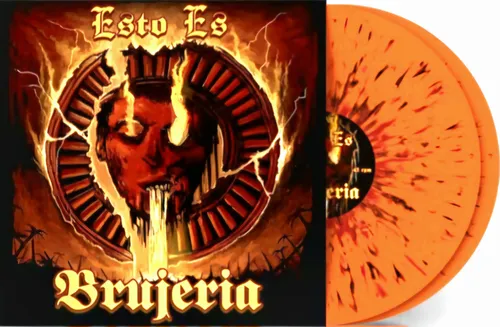 Brujeria - Esto Es Brujeria - Orange Red & Black Splatter vinyl record cover