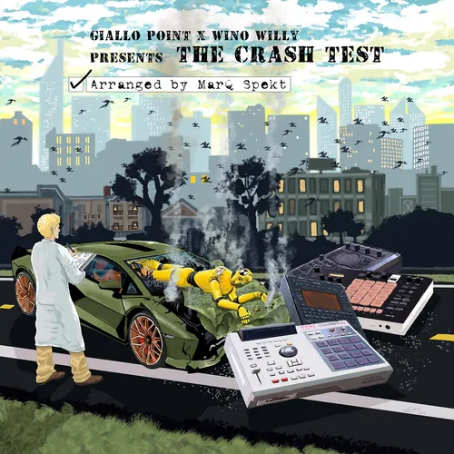WINO WILLY x GIALLO POINT - THE CRASH TEST vinyl record cover