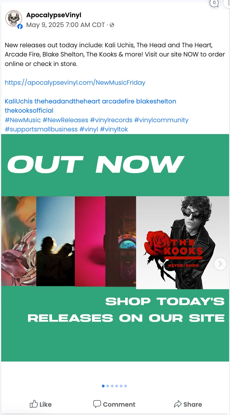 new music social link