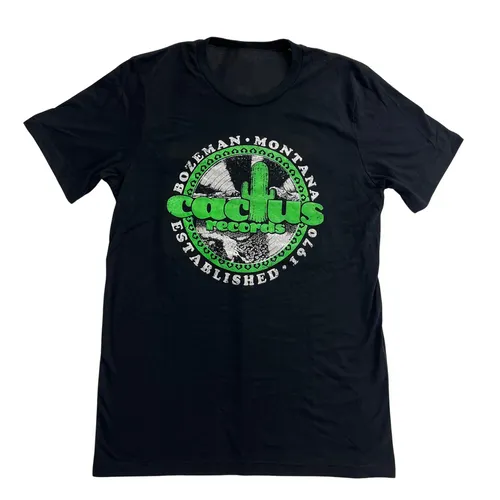 Cactus Records - Silver & Green Logo Shirt [XL]