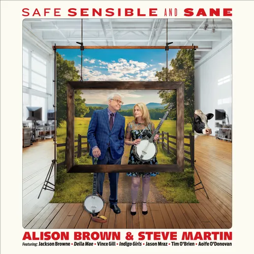 Alison Brown & Steve Martin - Safe, Sensible and Sane vinyl record cover