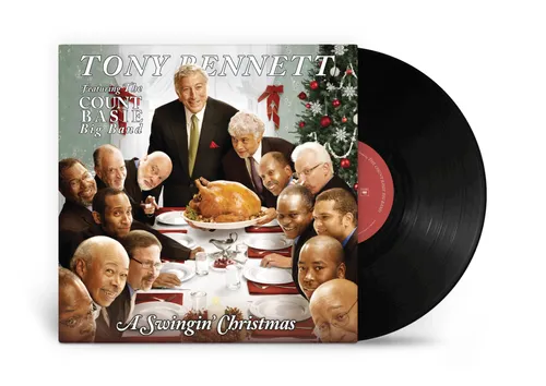Tony Bennett - A Swingin' Christmas - Featuring The Count Basie Big Band vinyl record cover